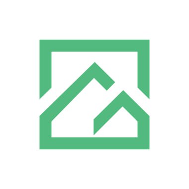 ev emlak harfi G logo simgesi düz vektör konsepti basit stil tasarımı