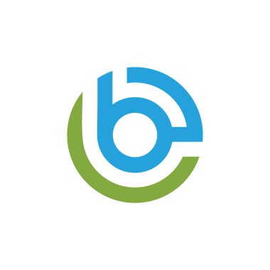 harf b daire logo simgesi düz vektör konsepti basit stil tasarımı