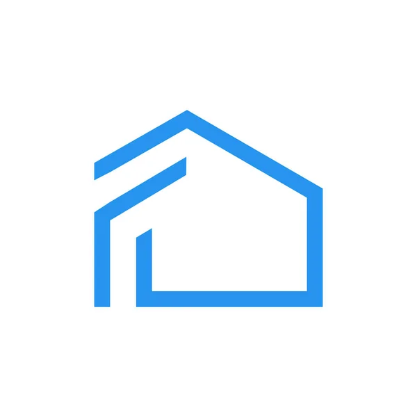 Abstraktní Realitní Dům Logo Ikona Plochý Vektor Koncept Grafický Jednoduchý — Stockový vektor
