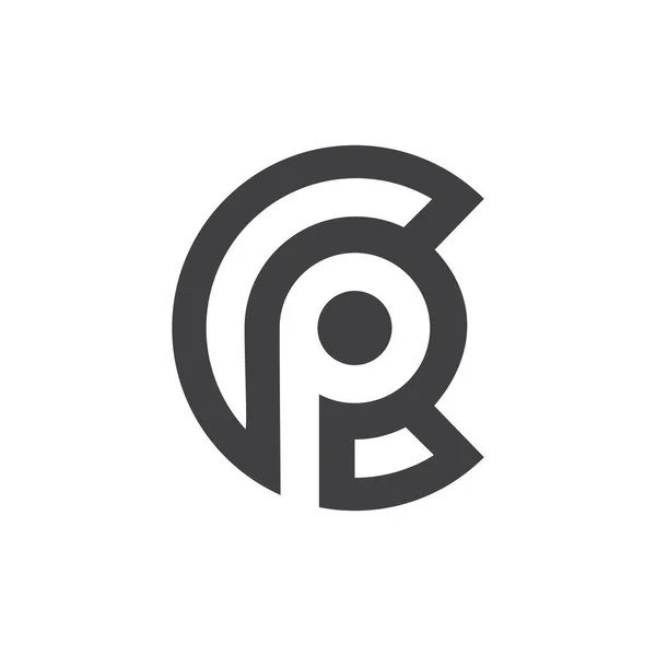 Bokstaven Cirkel Logotyp Ikon Platt Vektor Koncept Grafisk Enkel Snygg — Stock vektor
