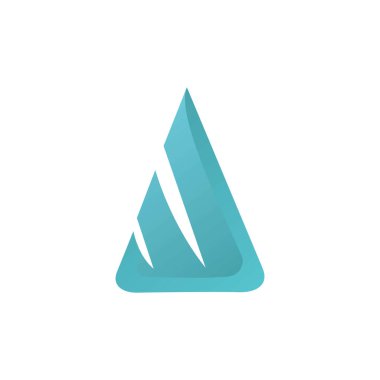 soyut harf w üçgen stil logo düz konsept vektör grafik tasarımı