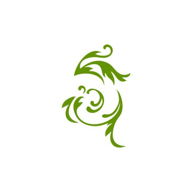 3 numaralı soyut bitki logo simgesi düz konsept vektör grafik tasarımı