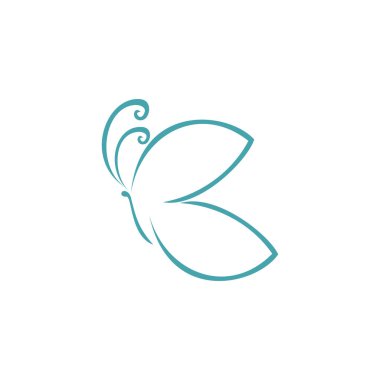 şık kelebek harfi B logosu düz konsept vektör grafik tasarımı