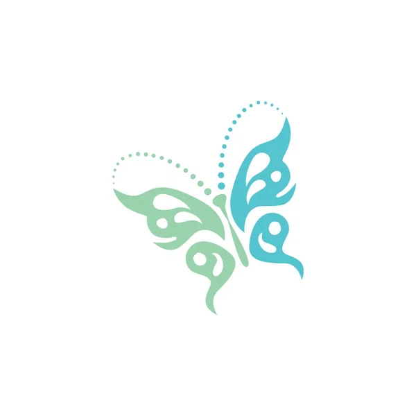 Élégant Papillon Ethnique Logo Icône Plat Concept Vectoriel Graphisme — Image vectorielle
