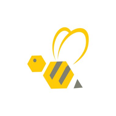 soyut sinek arı stili logo düz konsept vektör grafik tasarımı