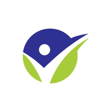 soyut insanlar kontrol listesi logo düz konsept vektör grafik tasarımı