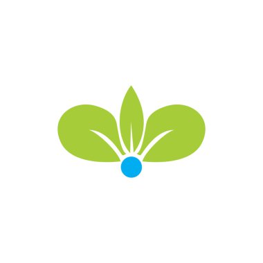 soyut üç yaprak logo düz konsept vektör grafik tasarımı