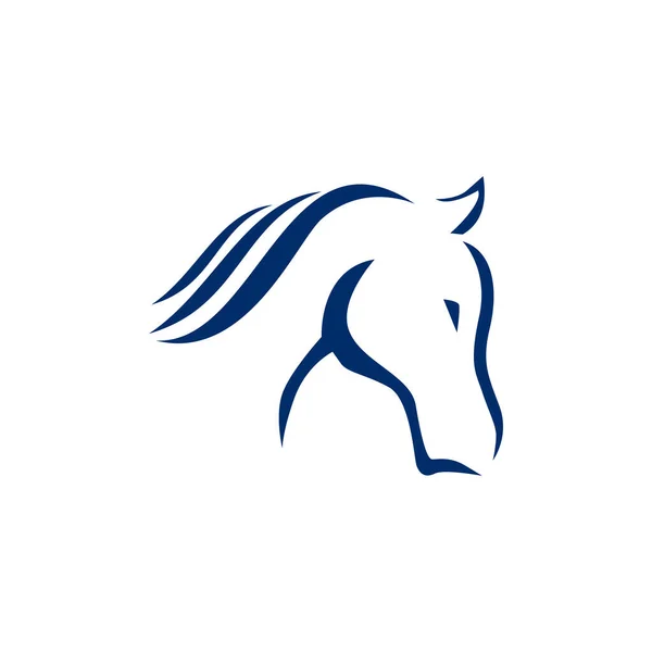 Horse Head Abstract Logo Icon Flat Concept Vector Graphic Design — Stock Vector