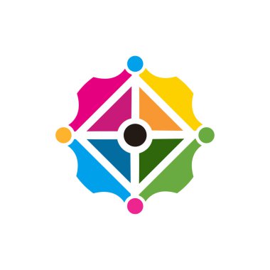 şık pencere logosu düz konsept vektör grafik tasarımı