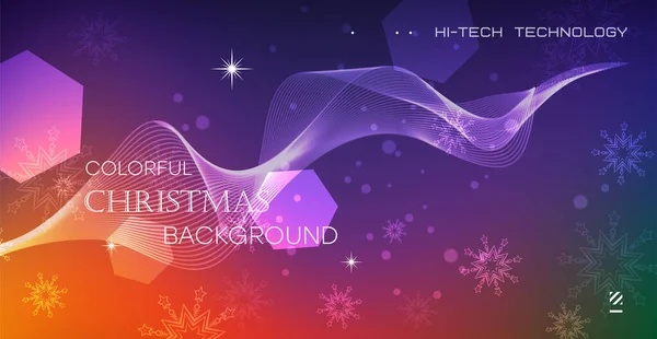 Luxe Fond Noël Conception Noël Faite Lumières Scintillantes Flocons Neige — Image vectorielle