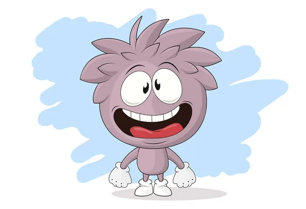 Cartoon angry boy. illustration of an excited boy. Funny character boy.