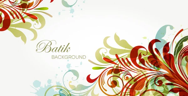 Fondo Batik Floral Colorido Ilustración Rizos Decoración Floral Paisley Imprimir — Vector de stock