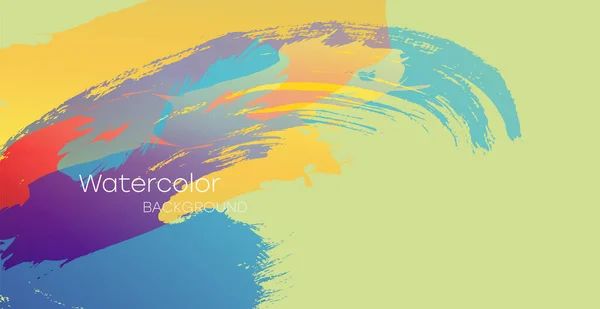 Fond Aquarelle Coloré Pour Affiche Brochure Carte Flyer Vecteur — Image vectorielle