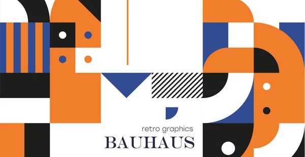 Abstrakt Geometrisk Bakgrund Bauhaus Minimalistisk Retro Affisch Grafik Vektor Illustration — Stock vektor
