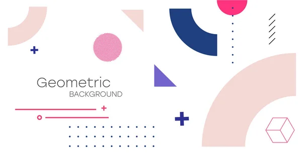 Fondo Geométrico Abstracto Bauhaus Memphis Minimalista Ilustración Vectorial Gráfica Póster — Vector de stock