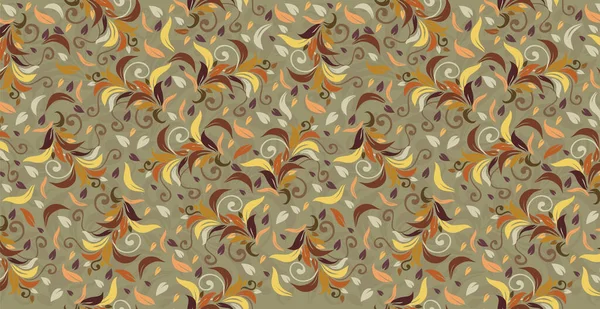 Lyxig Blommig Batik Bakgrund Blommig Dekoration Lockar Illustration Handritade Paisley — Stock vektor
