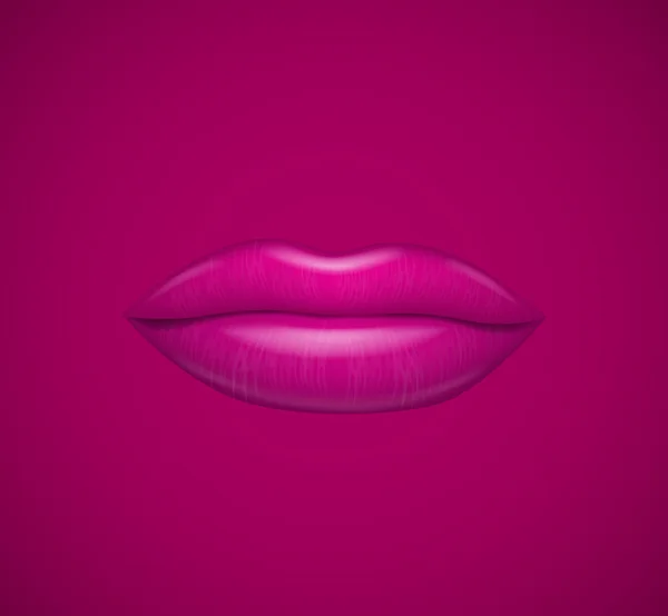 Горячие розовые губы Векторная иллюстрация . — стоковый вектор