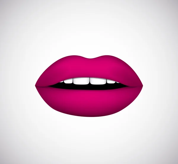 Des lèvres roses chaudes. Illustration vectorielle . — Image vectorielle
