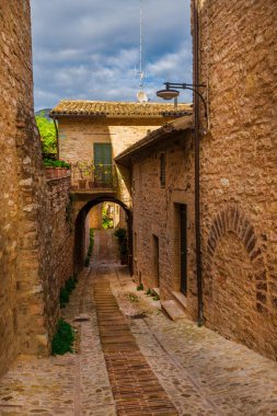 Umbria 'daki büyüleyici tarihi merkez şeridi