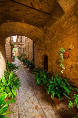 Umbria 'daki büyüleyici tarihi merkez şeridi