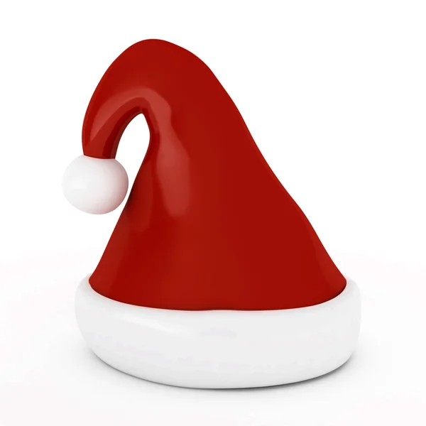 Chapéu de Natal 3d - isolado — Fotografia de Stock