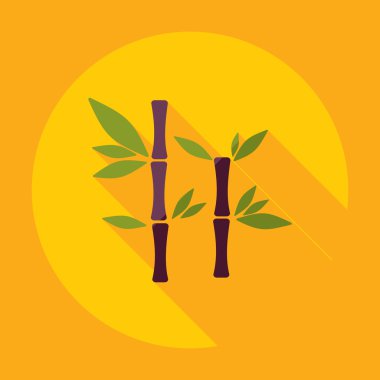 Gölge bambu saplı düz modern tasarım