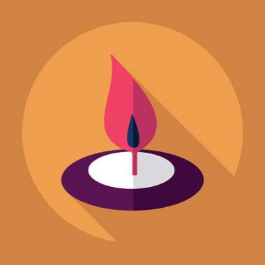 Gölge mumlarla spa için düz modern tasarım