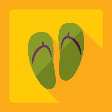 Gölge sandaletler, parmak arası terlik ile düz modern tasarım