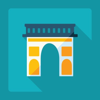 Arc de Triomphe gölgeli düz modern tasarım