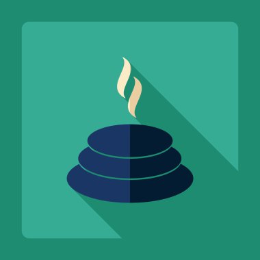 Taş tedavi için gölge taşlarla düz modern tasarım