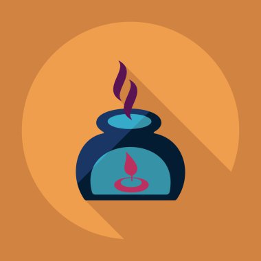 Gölge mumlarla spa için düz modern tasarım