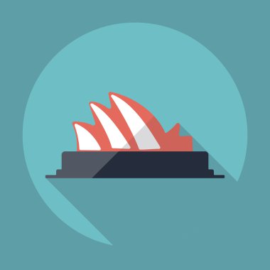Gölge Sydney Opera Binası ile düz modern tasarım