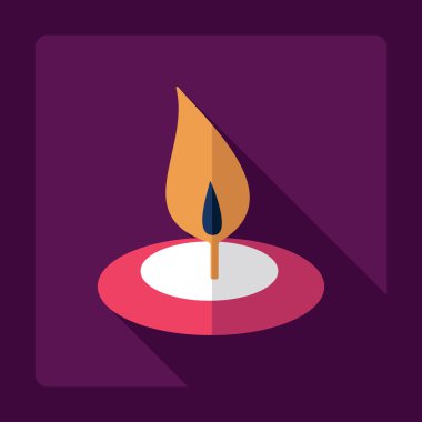 Gölge mumlarla spa için düz modern tasarım