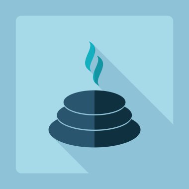 Taş tedavi için gölge taşlarla düz modern tasarım