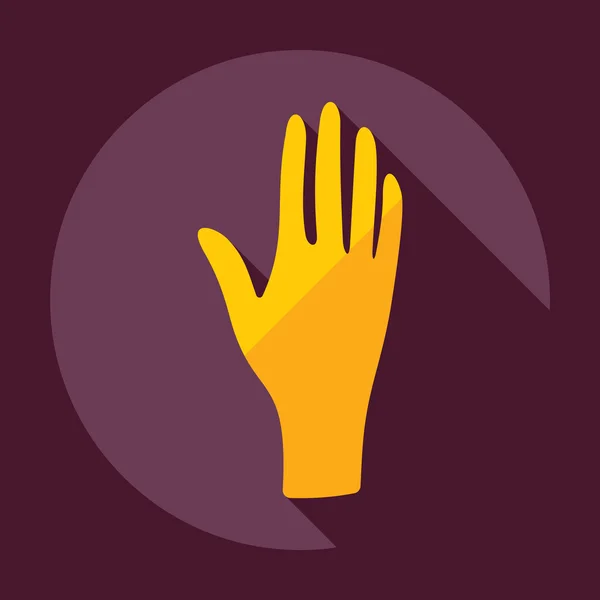 Az árnyék kéz ikon Spa lakás modern design — Stock Vector