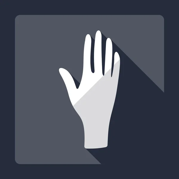 Az árnyék kéz ikon Spa lakás modern design — Stock Vector
