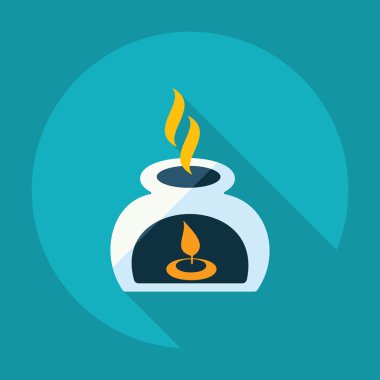 Gölge mumlarla spa için düz modern tasarım