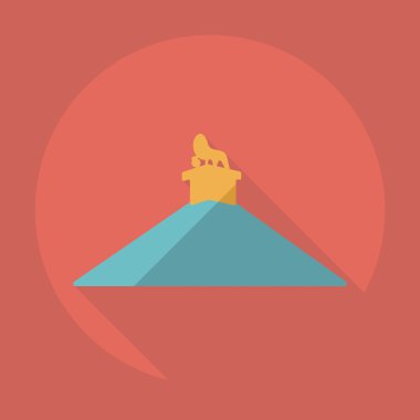 Düz modern tasarım ile gölge Waterloo anıt