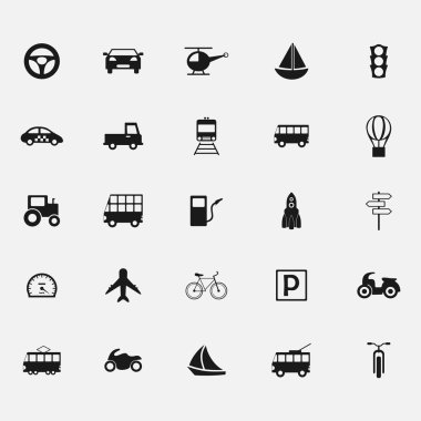 Beyaz arka plan düz stil üzerinde siyah simgeler taşıma