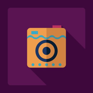 Gölge simgesi kamera ile düz modern tasarım