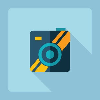 Gölge simgesi kamera ile düz modern tasarım