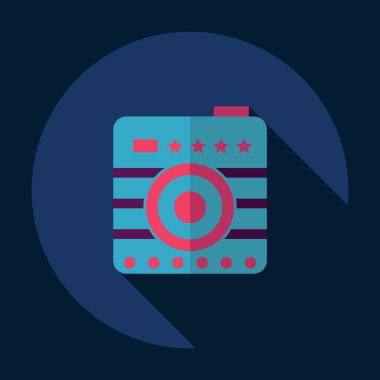 Gölge simgesi kamera ile düz modern tasarım