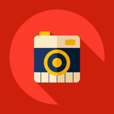 Gölge simgesi kamera ile düz modern tasarım