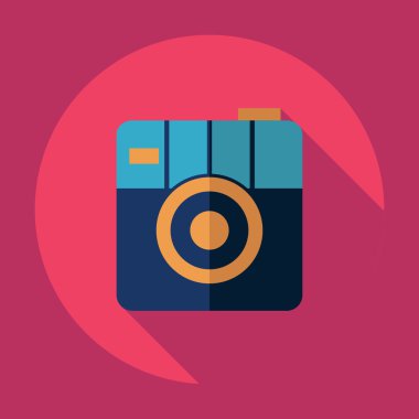 Gölge simgesi kamera ile düz modern tasarım