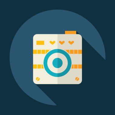 Gölge simgesi kamera ile düz modern tasarım