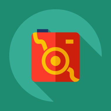 Gölge simgesi kamera ile düz modern tasarım