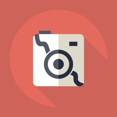 Gölge simgesi kamera ile düz modern tasarım