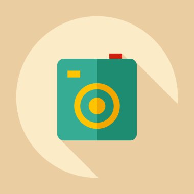 Gölge simgesi kamera ile düz modern tasarım