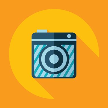 Gölge simgesi kamera ile düz modern tasarım