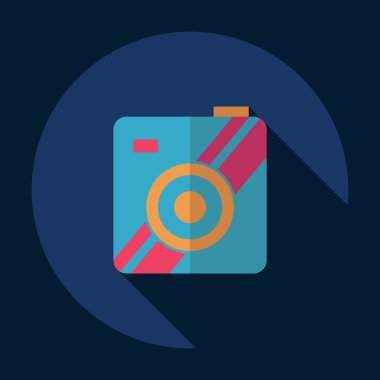 Gölge simgesi kamera ile düz modern tasarım